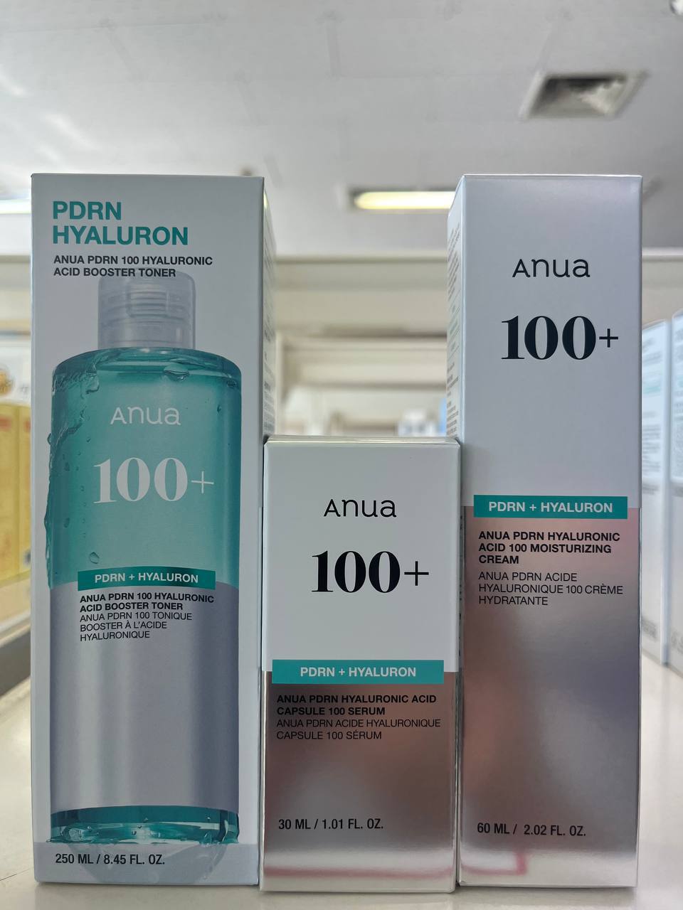 Anua PDRN Hyaluron toner, serum va krem to‘plami